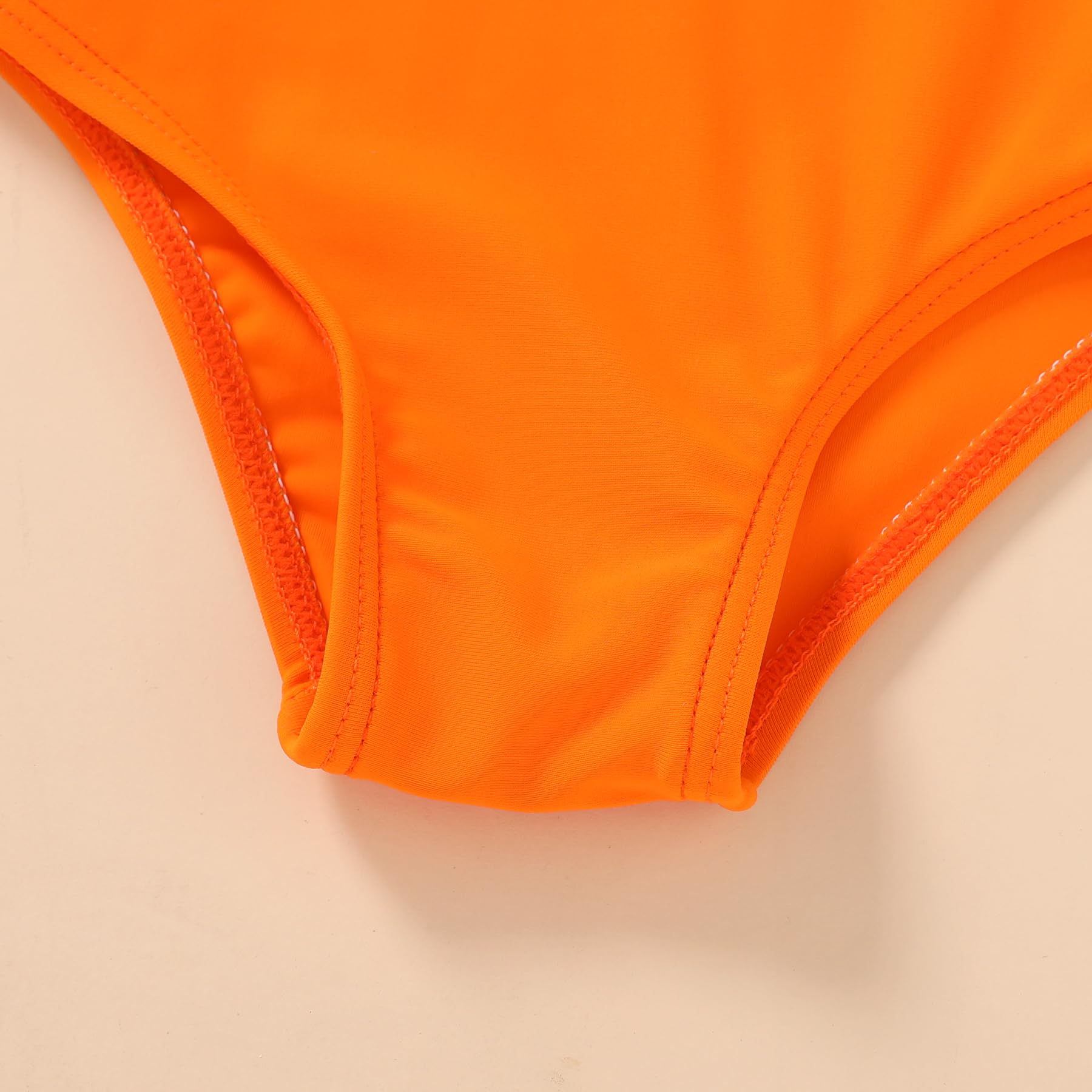 Happy Town Toddler Swimsuit Girl One Piece Bathing Suit Color Block Swimwear Baby Summer Beach Wear(12-18 Months,Yellow Blue Orange)