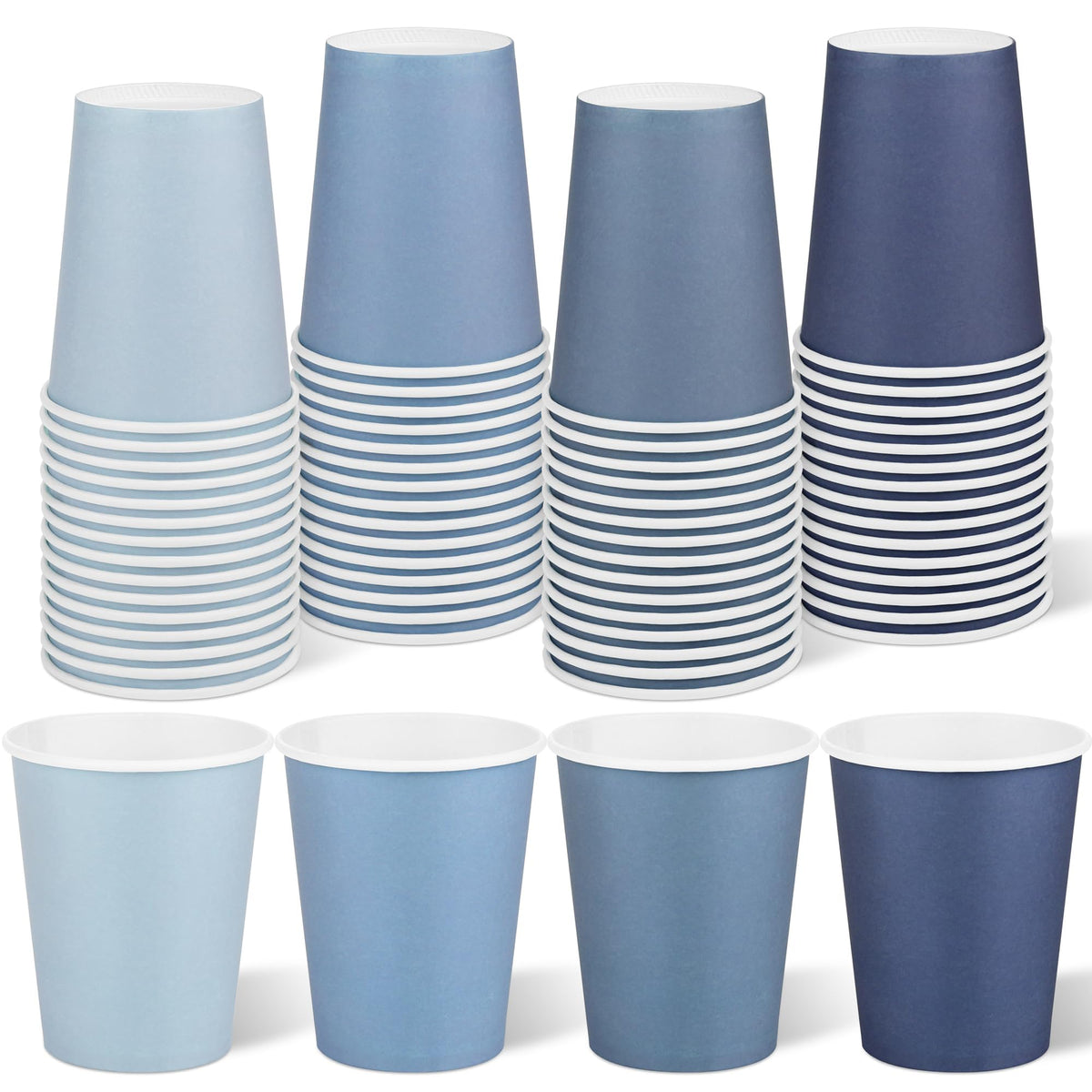 URATOT 60 Pieces 9 Ounce Sage Green Paper Cups Gradient Color Disposable Coffee Cups Party Cups Beverage Drinking Cups for Party, DIY and Holiday Party Supplies