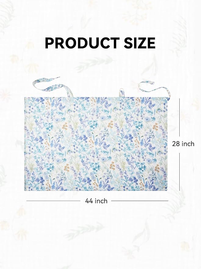 TILLYOU Muslin Nursing Cover for Baby Breastfeeding, 100% Cotton Breathable with Arch Neckline for Women, Blue Flower