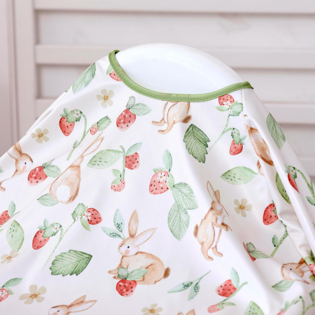 Happy Flute Long Sleeve Baby Bib-Mess Proof Baby Feeding Bibs with Adjustable Design,Long Sleeve Bibs for Babies during Eating or Highchair Use