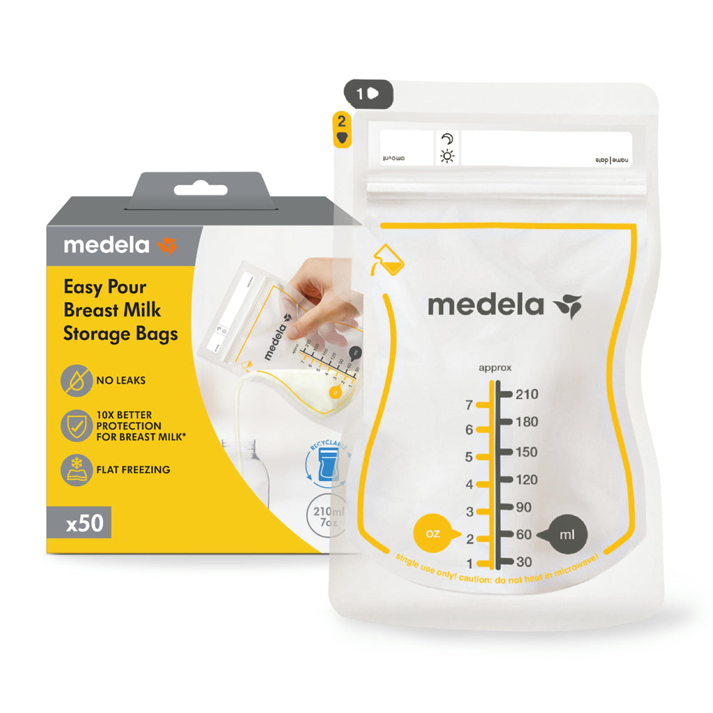 Medela Easy Pour Breast Milk Storage Bags, 50 Count, 7 oz/210 ml