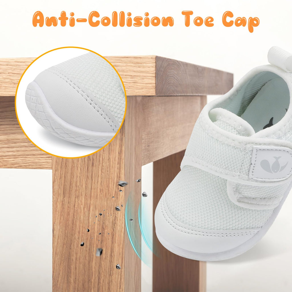 FEETCITY Baby Boy Girl Non-Skid Indoor Infant Walking Shoes Breathable Warm Elastic Sock Shoes with Memory Sole Protect Toes Outdoor Sneakers Flowers