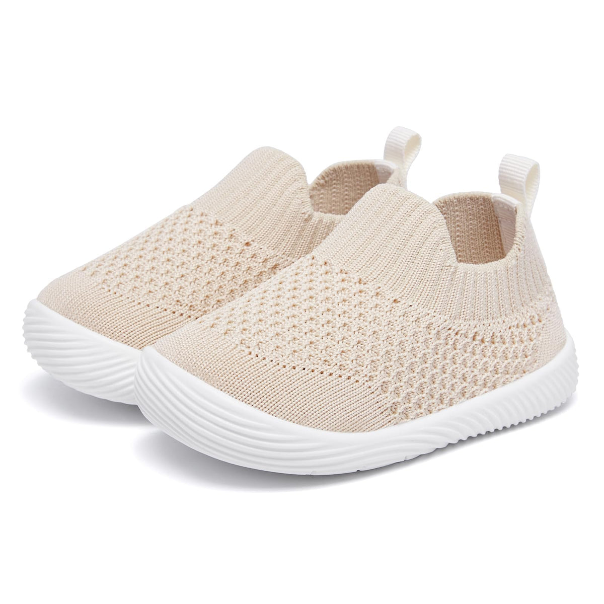 MORENDL Toddler Shoes Baby Walking Sock Shoes Non-Slip Breathable Boys & Girls Sneakers Infant Tennis Shoes Pink 12-15Months
