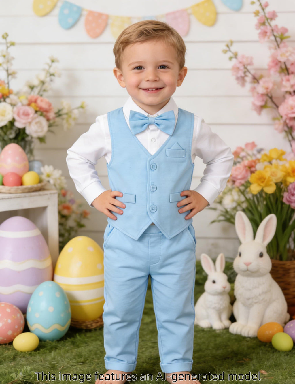 Baby Boys Easter Outfit Wedding Infant Dress Suit Sky Blue 6-9 Months