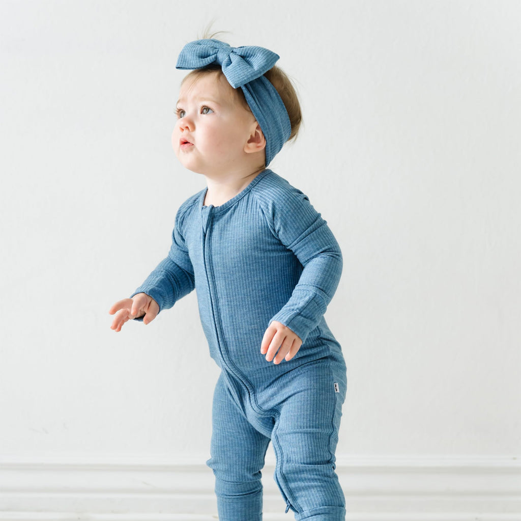 Little Sleepies Baby Pajamas, Heather Blue, 2T