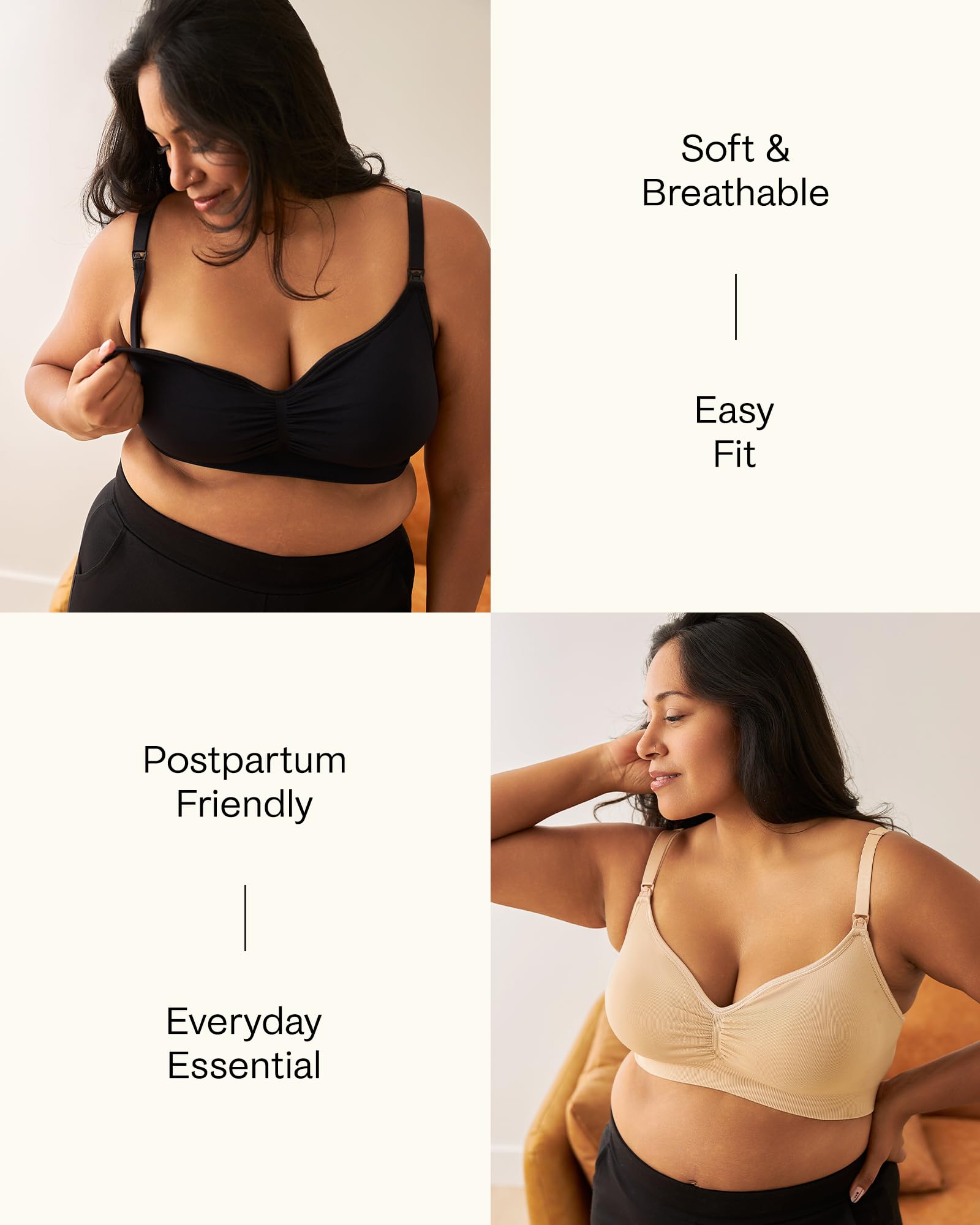 Kindred Bravely Tatum Maternity Nursing Bra, Seamless Bralette Set, 2 Pack