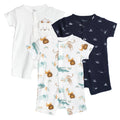 Minicoco 3-Pack 100% Cotton Baby Boy Rompers,0-24Months Short Sleeve Toddler Romper,Breathable Spring/Summer Clothes