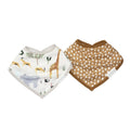 Loulou Lollipop Soft Breathable and Absorbent Muslin Bandana Bib Drool Bib Set for Baby Girl and Boy, Adjustable 3 to 36 Months, 2 Pack - Avocado