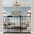 WAOWAO 43.3-52.75" Extra Wide Baby Gate Pressure Mounted 30" Tall Black