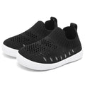MORENDL Toddler Shoes Baby Walking Sock Shoes Non-Slip Breathable Boys & Girls Sneakers Infant Tennis Shoe Mesh Black 9-12 Months