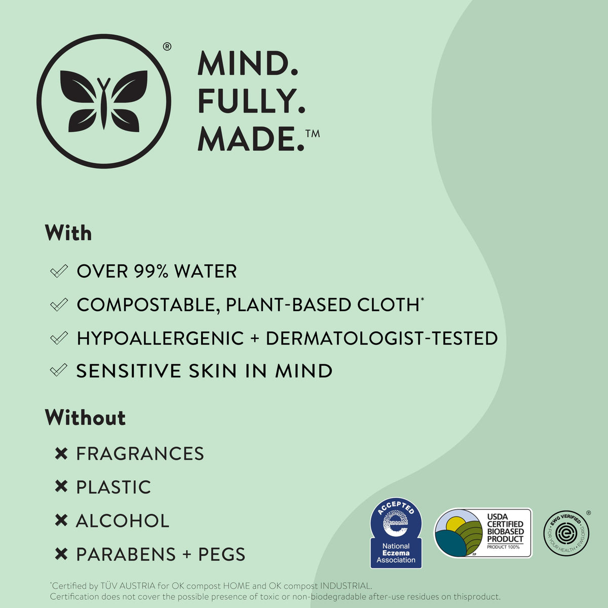 The Honest Company Hypoallergenic Multi-Use Baby Wipes for Sensitive Baby Skin Rainbow 60 Count