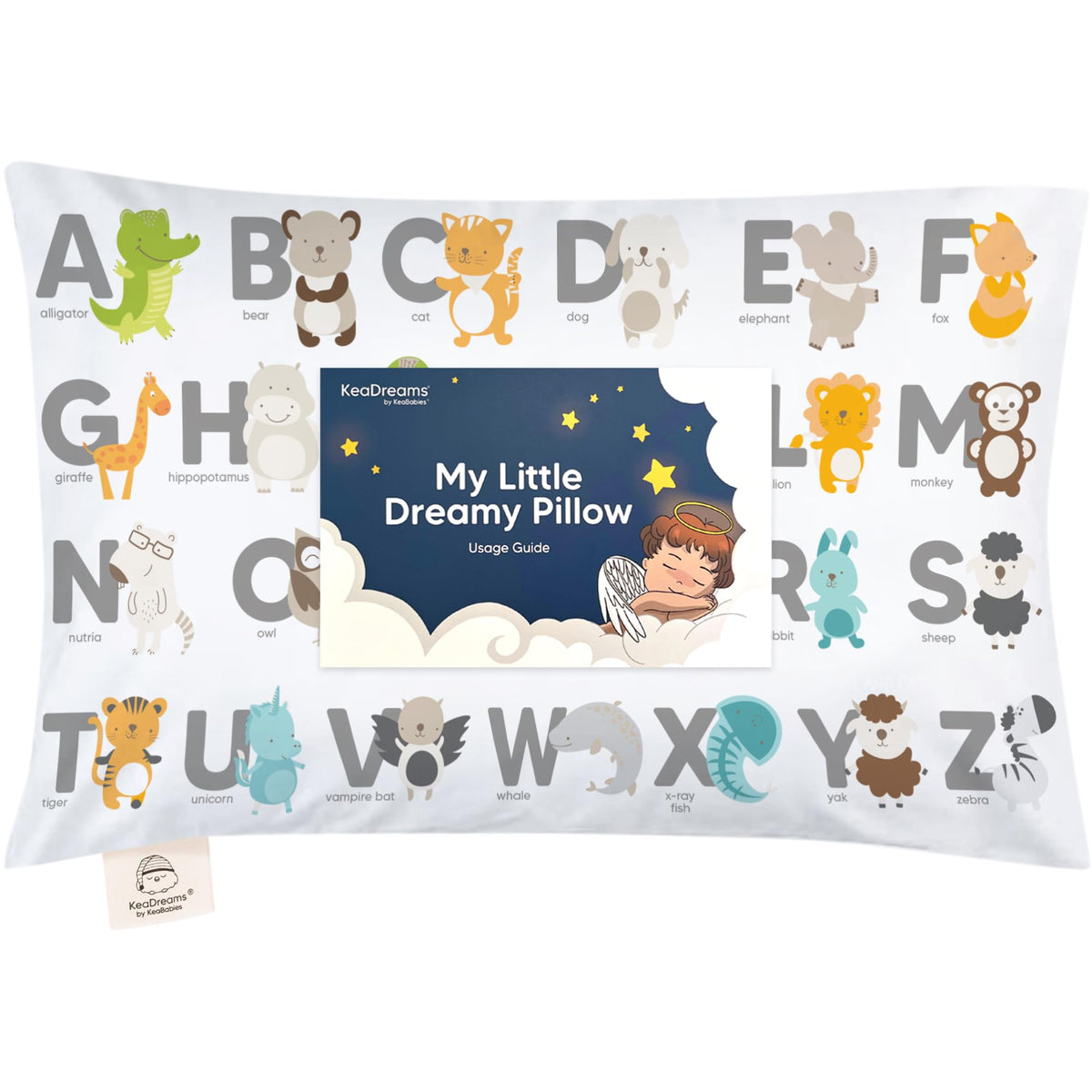 Toddler Pillow with Pillowcase, 13x18 My Little Dreamy Pillow (Dino Patrol)