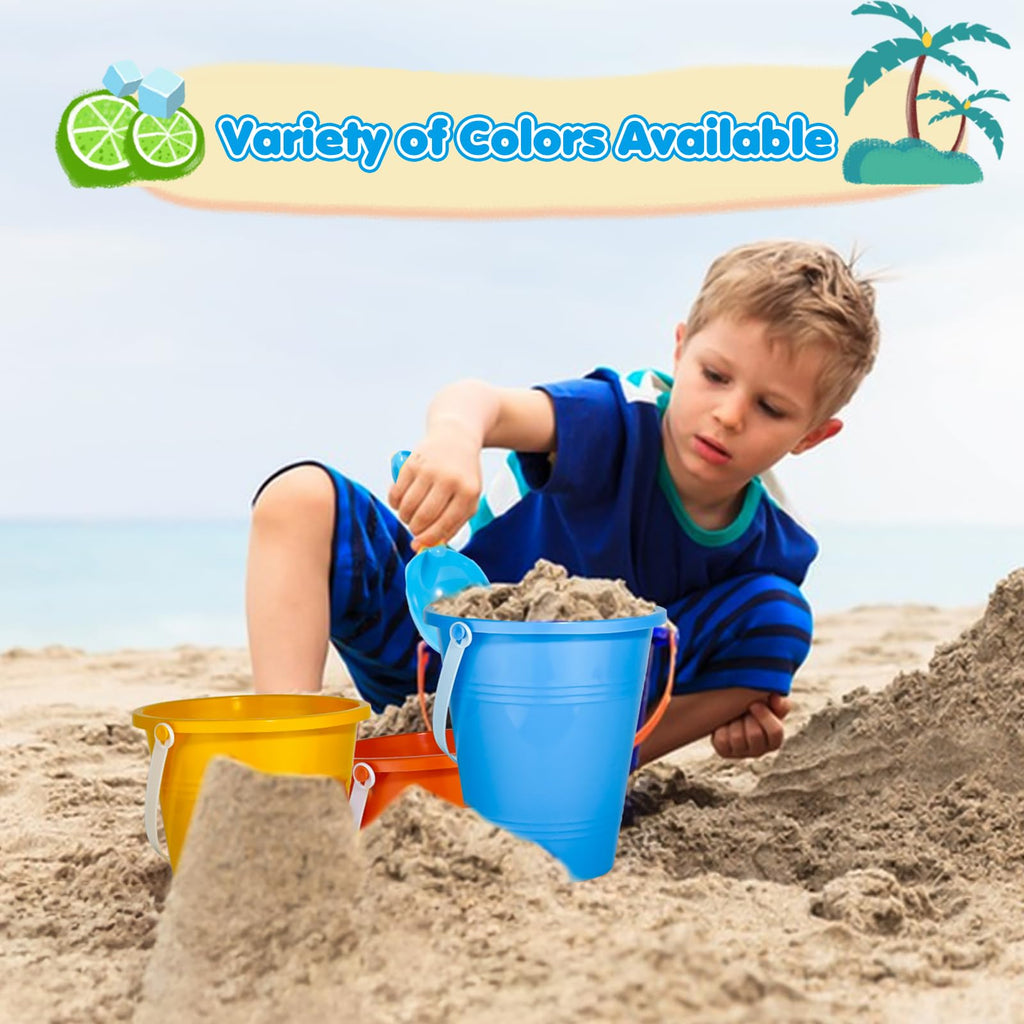Beach Toys Sand Toys Beach Shovels Beach Pail Set for Kids Summer Beach Essentials Outdoor Sand Play Fun Activities Beach Pails & Shovels