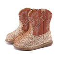 BMCiTYBM Baby Cowboy Boots Infant Cowgirl Western Shoes Brown 12-18 Months