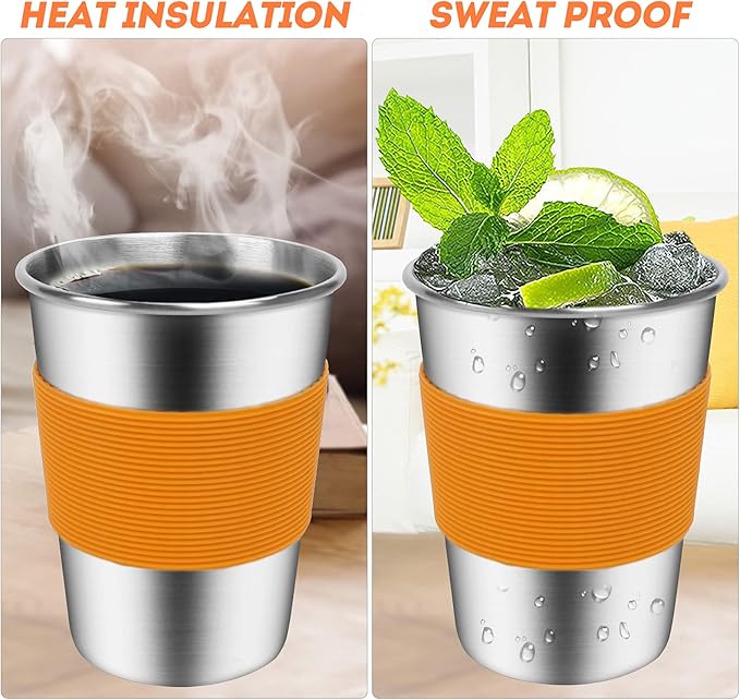 Kids Cups with Straws and Lids, 5 Pack 12oz Spill Proof Toddlers Straws Tumbler with Lids, Stainless Steel Sippy Cups with Lids for School, Outdoor