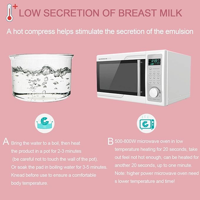 Breast Therapy Pads - Hot & Cold Gel Pads for Breastfeeding & Postpartum Recovery, Pain Relief for Mastitis & Engorgement