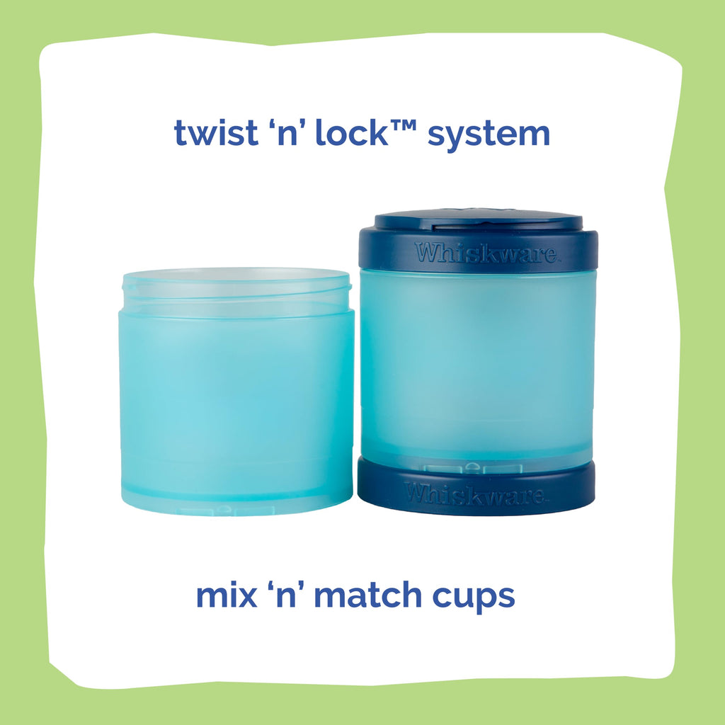 Whiskware Disney Princess Stackable Snack Containers for Kids, 3 Stackable Snack Cups for School and Travel, Mulan and Cri-Kee