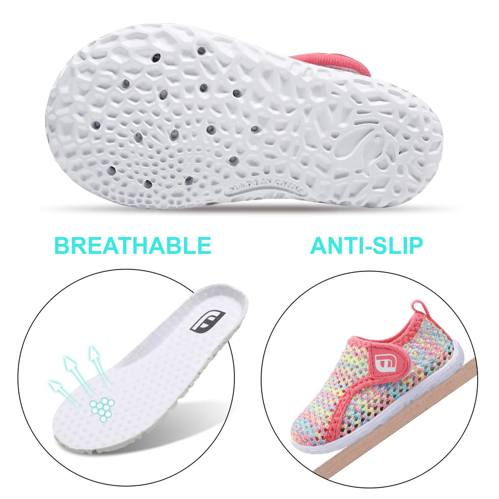 Toddler Boys Girls Cute Aqua Water Shoes Lightweight Sneakers for Beach Water Sports Colorful 2-2.5 Years Toddler