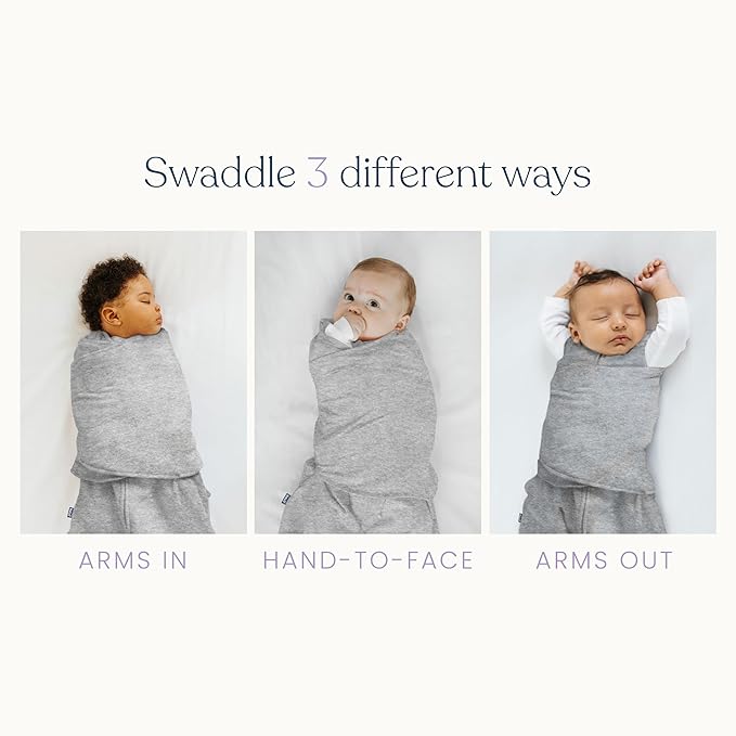 HALO 100% Cotton Sleepsack Swaddle, 3-Way Adjustable Wearable Blanket, TOG 1.5, Floral Vintage Stripe, Small, 3-6 Months