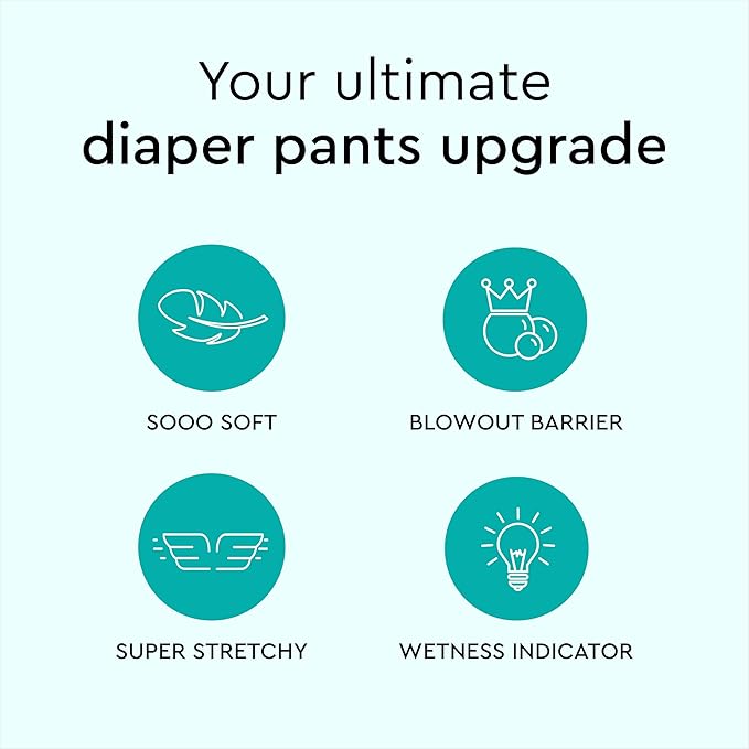 LILLYDOO Diaper Pants Toddlers - Size 6 (29+ lbs), Half-Monthly Supply (57 Count), Skin-Friendly, Ultrasoft, Chlorine-Free, Snug Fit & Absorbent Pull On Diapers