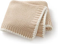 Neiwech Baby Blanket Knit Cozy Soft Lightweight Crib Stroller Nursery Receiving Swaddling Blankets for Newborn Infants Boys Girls Camel 30x40 Inch