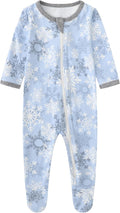 O2 BABY Baby Boys Girls Organic Cotton Zip-Front Sleeper Pajamas, Footed Sleep 'n Play