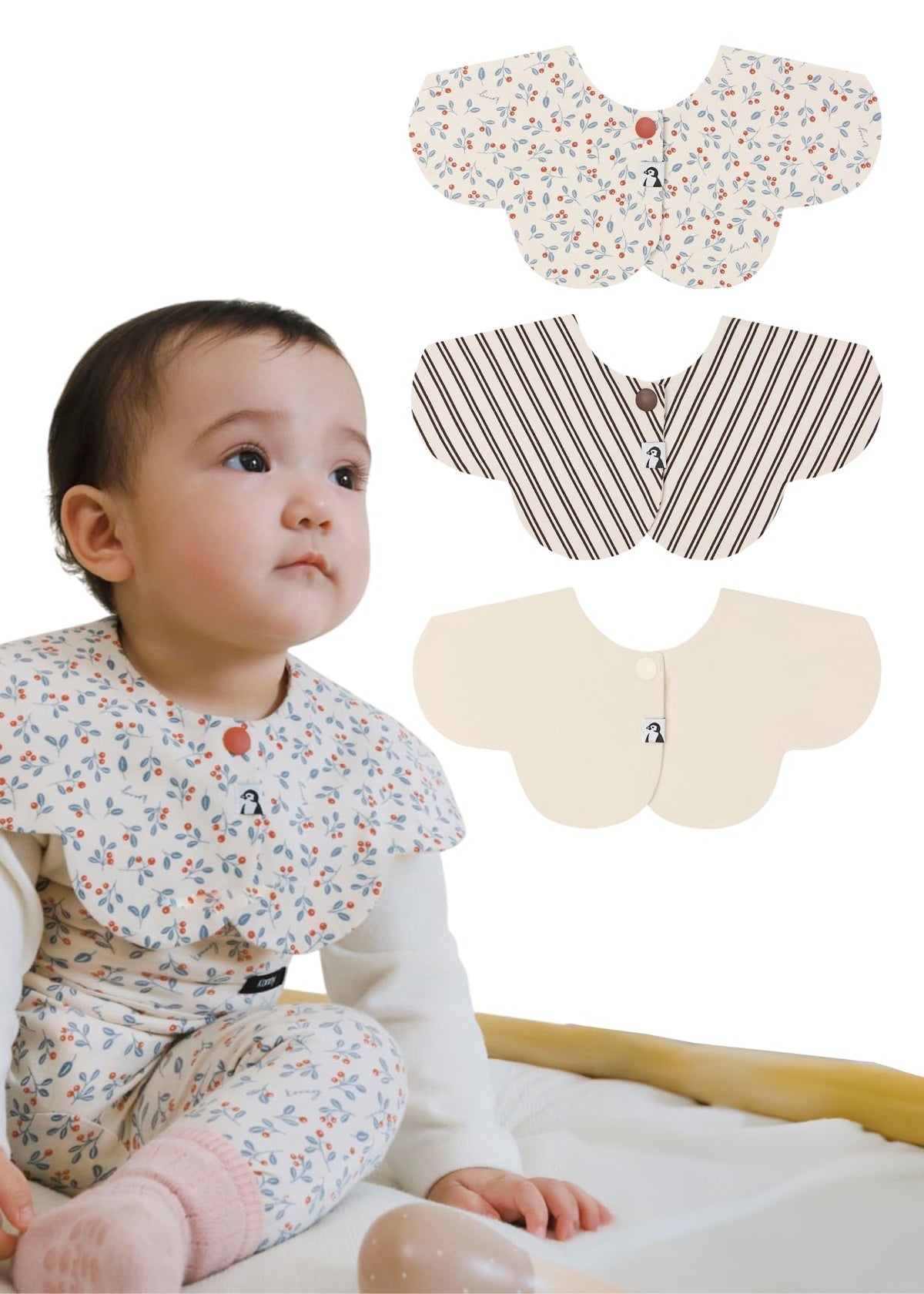 Konny Baby Bibs for Drooling Baby Boys and Girls, Super Absorbent Quick Dry