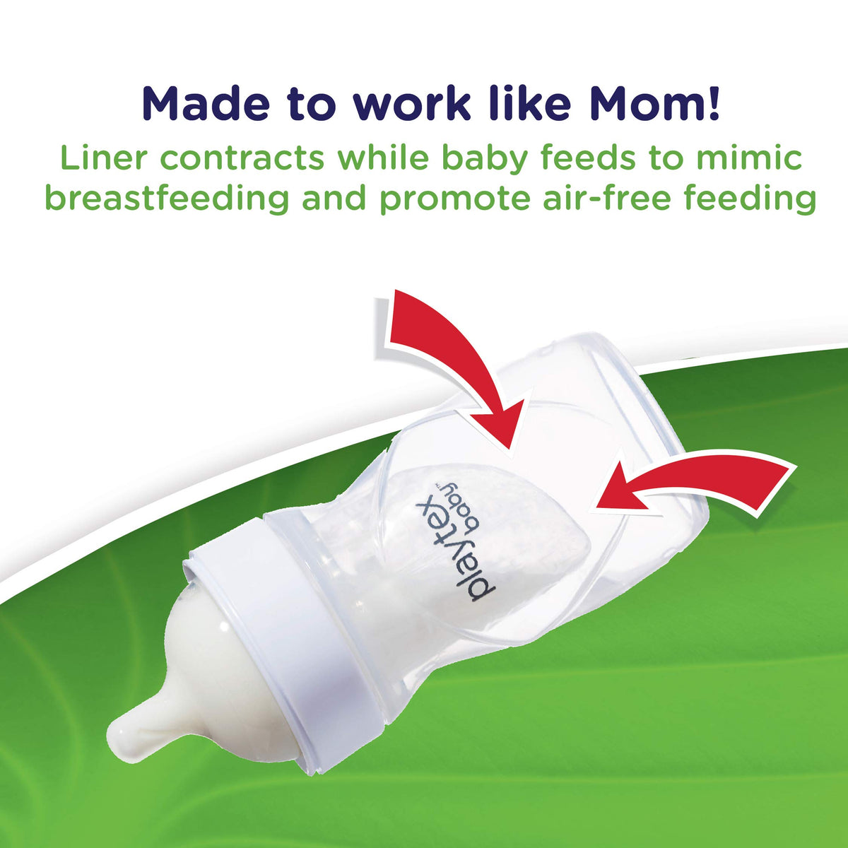 Playtex Baby Nurser Bottle Gift Set, with Pre-Sterilized Disposable Drop-Ins Liners, Closer to Breastfeeding