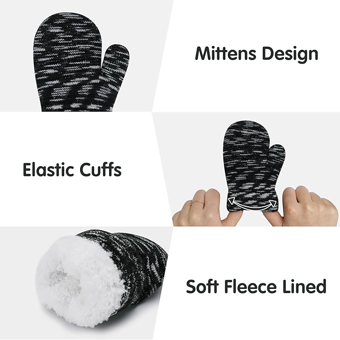 Kids Toddlers Winter Beanie Hats Gloves Neck Scarf Set Mittens Gifts for 0 6 12 Months 1 2 3 4-8 Year Old Baby Girls Boys