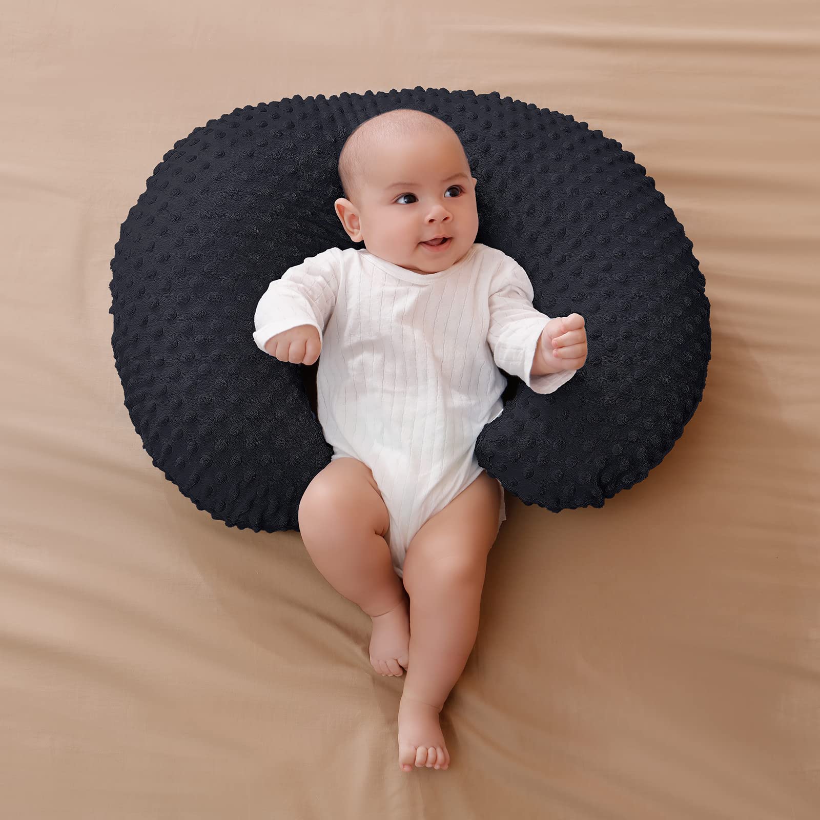 Aullar Nursing Pillow and Positioner with Cover for Breastfeeding