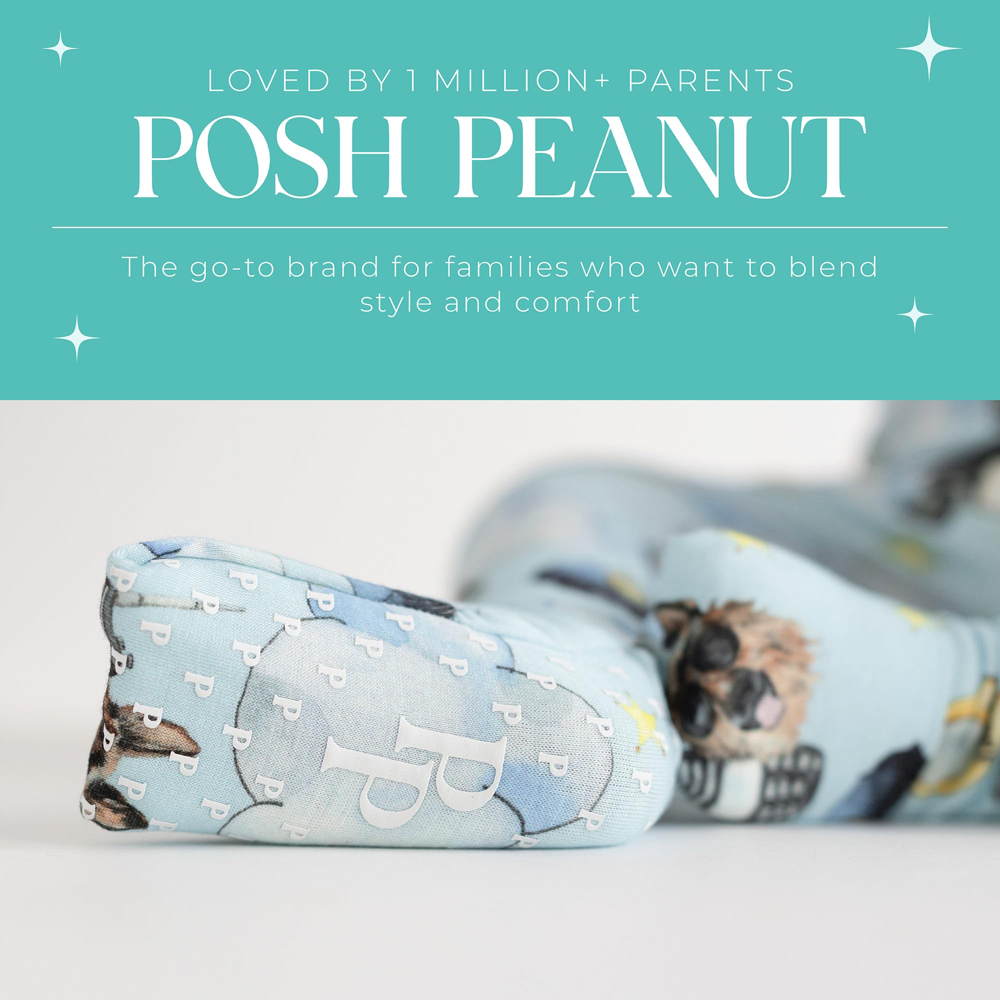 Posh Peanut Convertible Baby Sleepers, Boy Toddlers Footless Pajamas