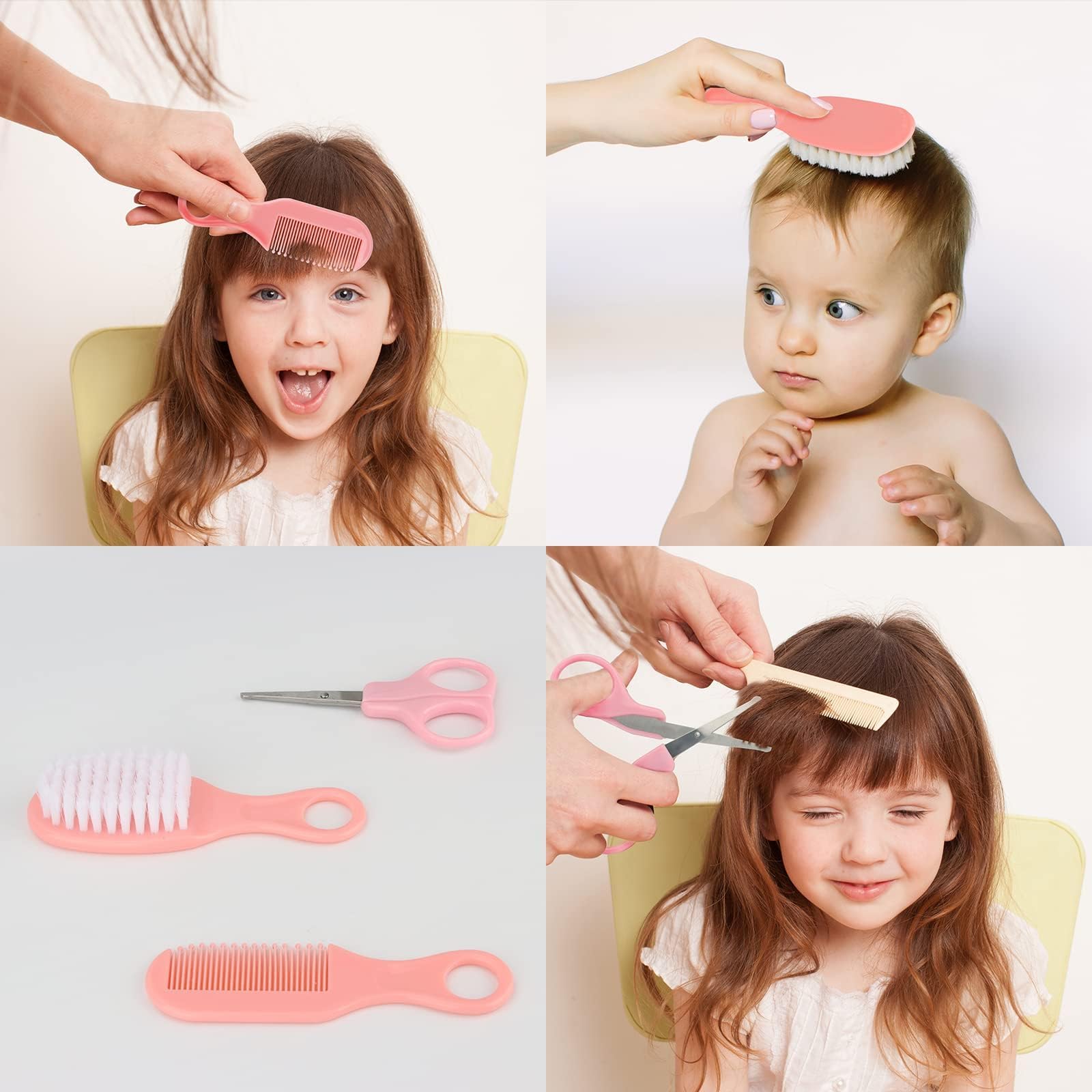 Baby Healthcare and Grooming Kit, 20 in 1 Portable Baby Safety Care Set with Hair Brush Comb Nasal Aspirator Electric Nail Trimmer Set Baby Essentials kit for Newborn Boys Girls (Pink)