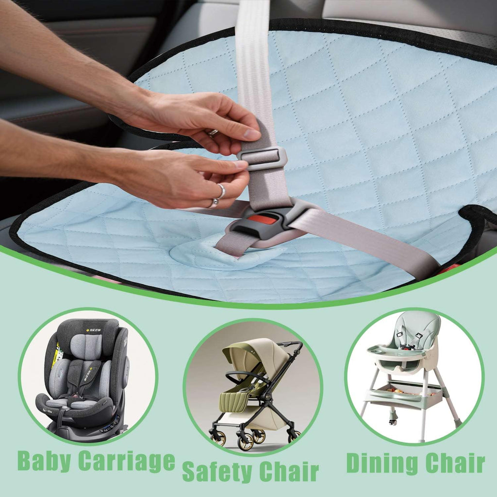 MOOB Waterproof Car Seat Protector - 2 Pack Premium Carseat Liner for Babies & Toddlers, Machine Washable & Quick-Dry, Anti-Slip Backing, Potty Training Pad for Infant Car Seat & Stroller (Purple)