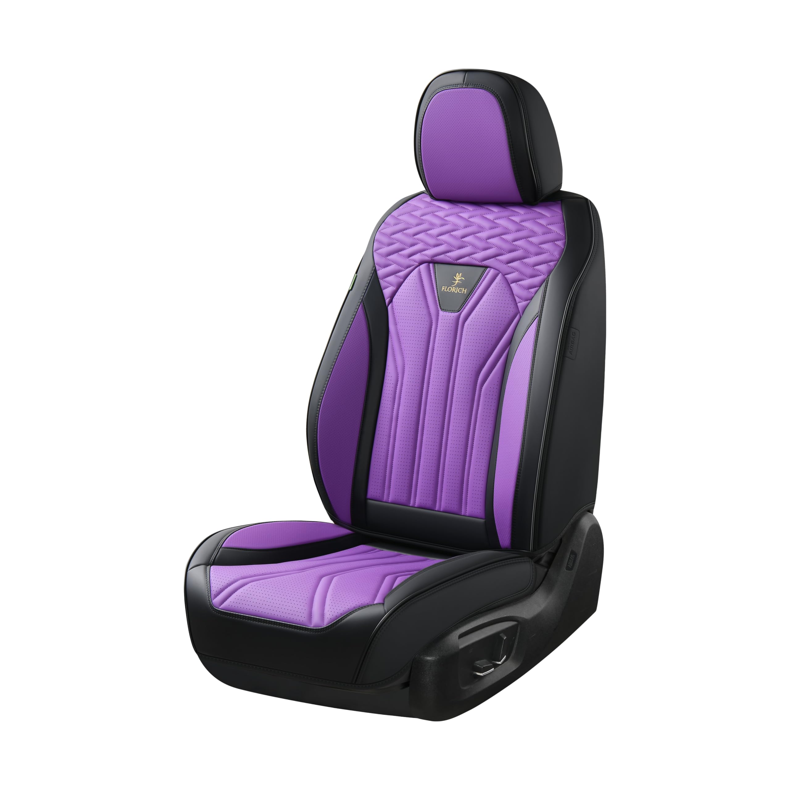 FLORICH Automotive Seat Covers, Seat Covers Full Set, Car Seat Protectors 5 Seats, Purple & Black Automotive Seat Covers Fit for Most Cars Trucks