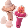Moonkie Baby Fruit Feeder, BPA Free Silicone Food Feeder for Infant Self Feeding, Mesh Feeder with Two Pouches, Baby Shower Gifts 4 Months+, 2 Pack (Without Freezer Tray)