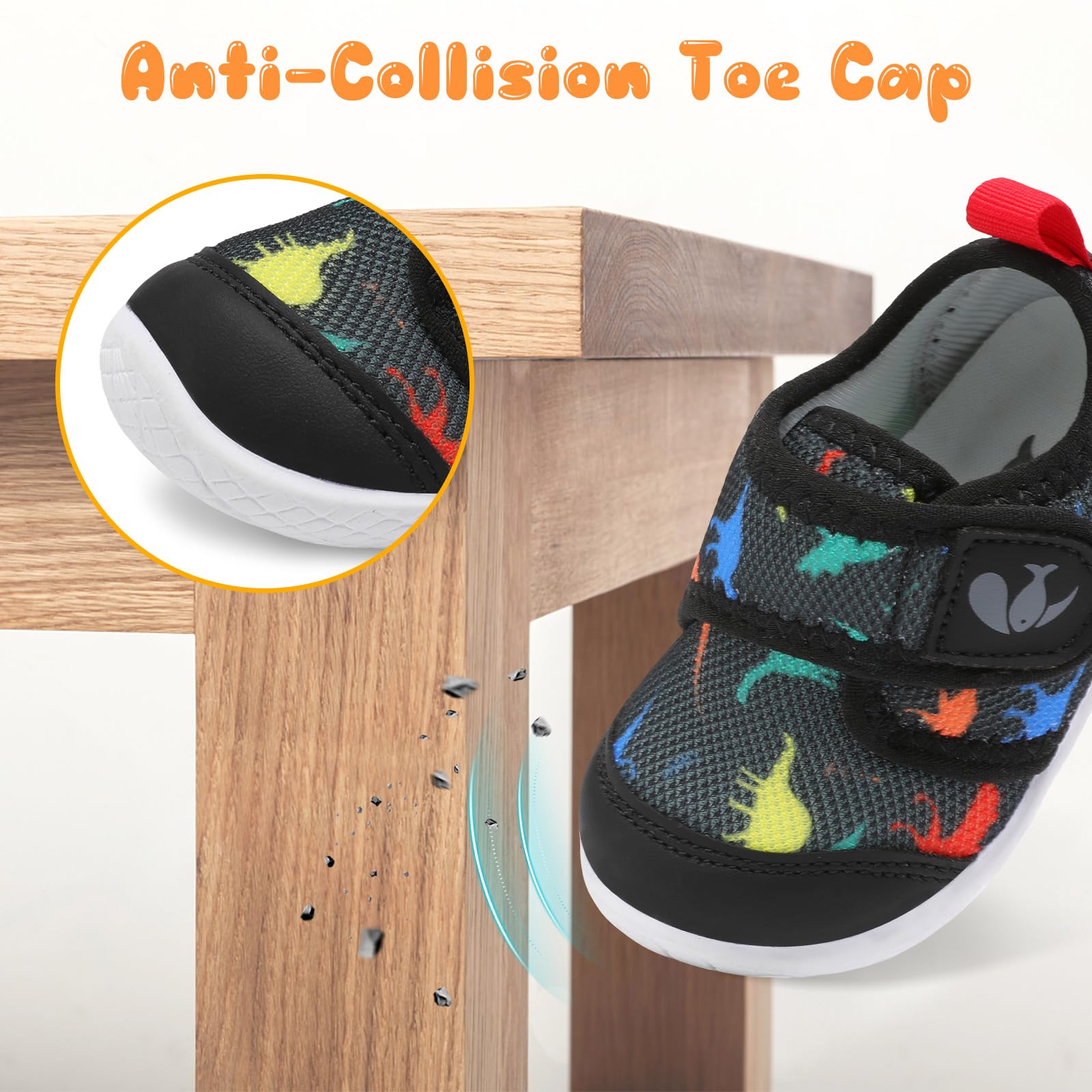 FEETCITY Baby Boy Girl Non-Skid Indoor Infant Walking Shoes Breathable Warm Elastic Sock Shoes with Memory Sole Protect Toes Outdoor Sneakers