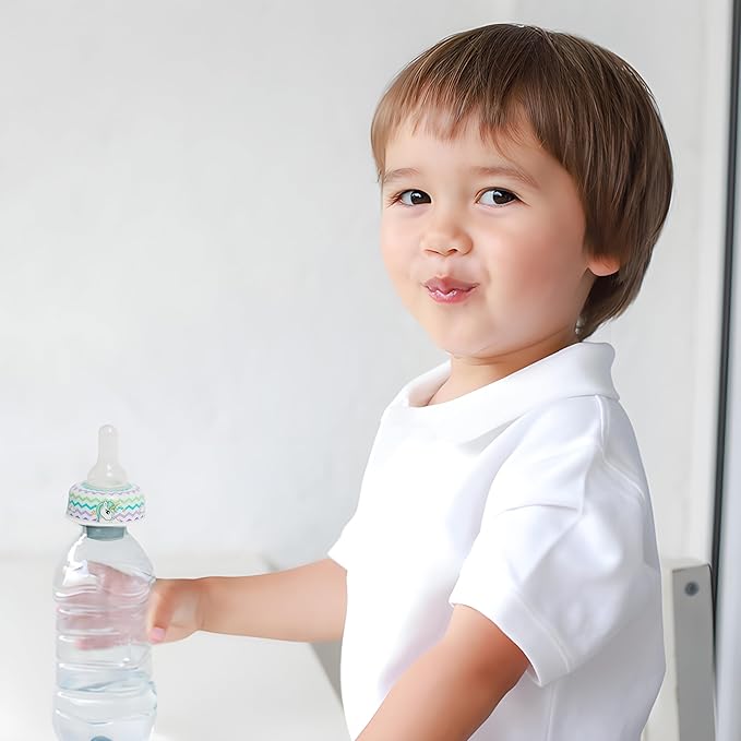 Refresh-a-Baby Reusable Bottle Top Nipple Adapter – Instantly Convert Any Bottle into a Sippy with Soft Silicone Nipples – Ideal for On-The-Go Feeding, BPA-Free, & Easy to Clean Pack of 2 (Unicorn)