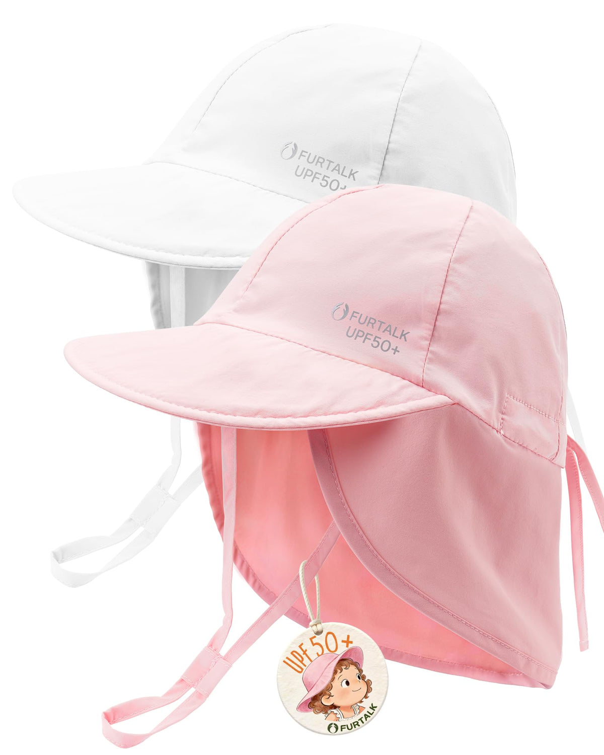 FURTALK Baby Sun Hat Girls and Boys Summer Beach Swim Hat Essentials UPF 50+