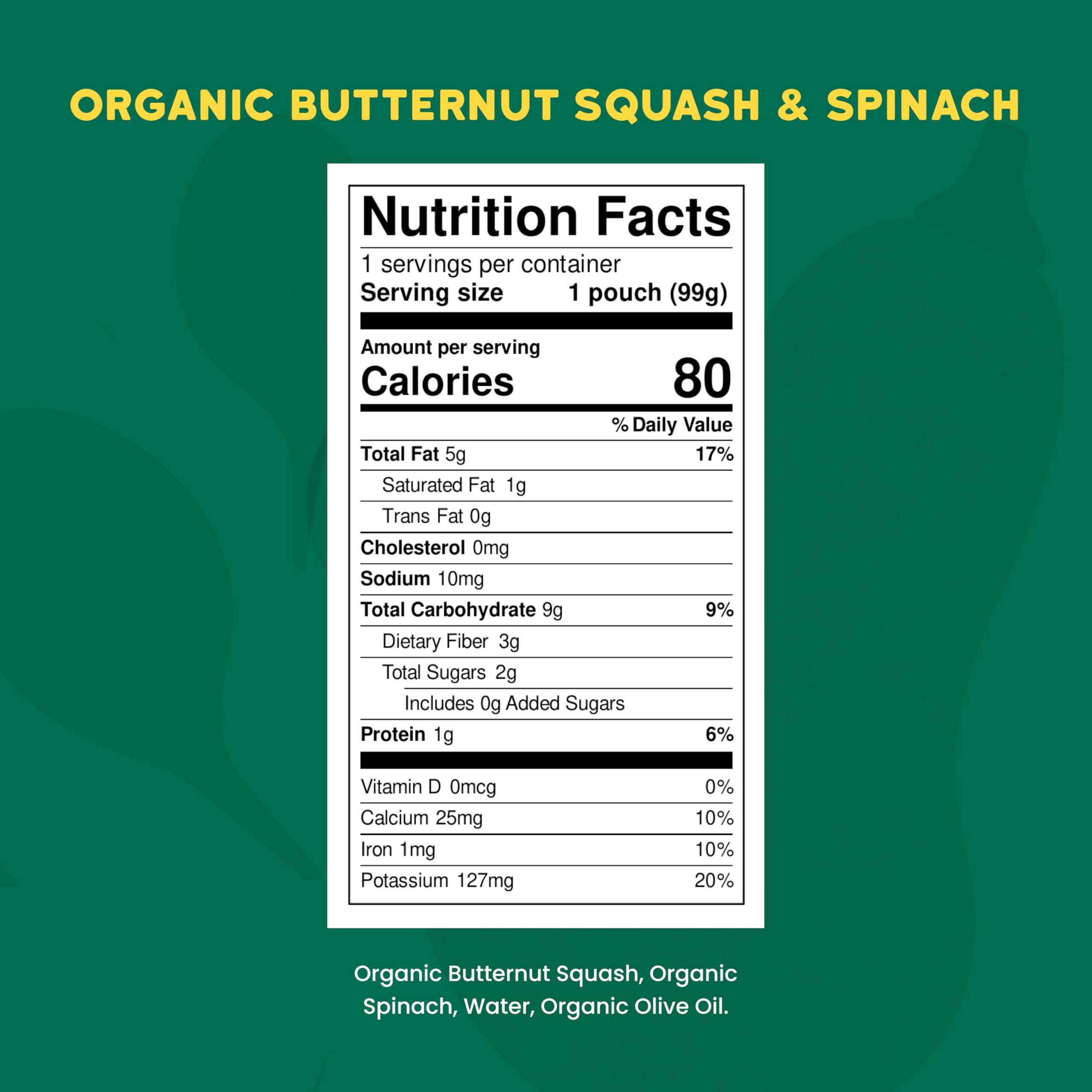 Serenity Kids 6+ Months Veggie Puree Baby Food Pouches - 3.5 Oz, Pack of 12