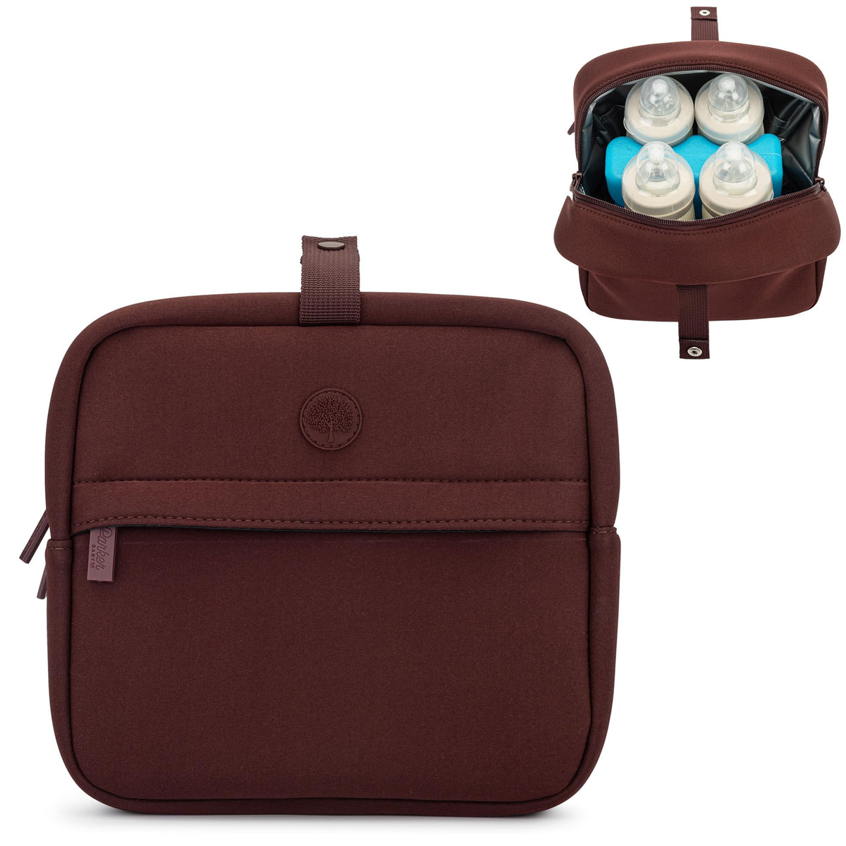 Parker Baby Co. Drift Neoprene Bottle Cooler, Insulated Travel Bag - Raisin