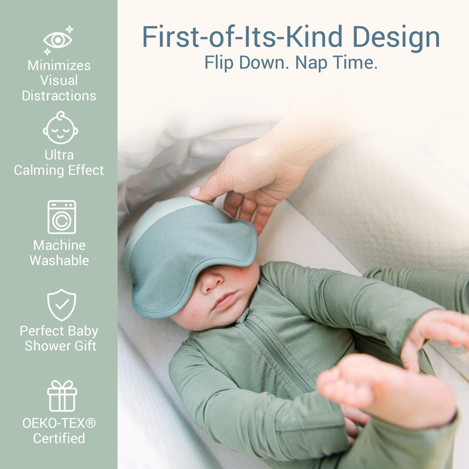 Sleepy Hat The Original Baby Sleep Mask & Soft Eye Shade – Newborn Hat, Sun Hat & Beanie for Travel, Home Pink – 6-12M