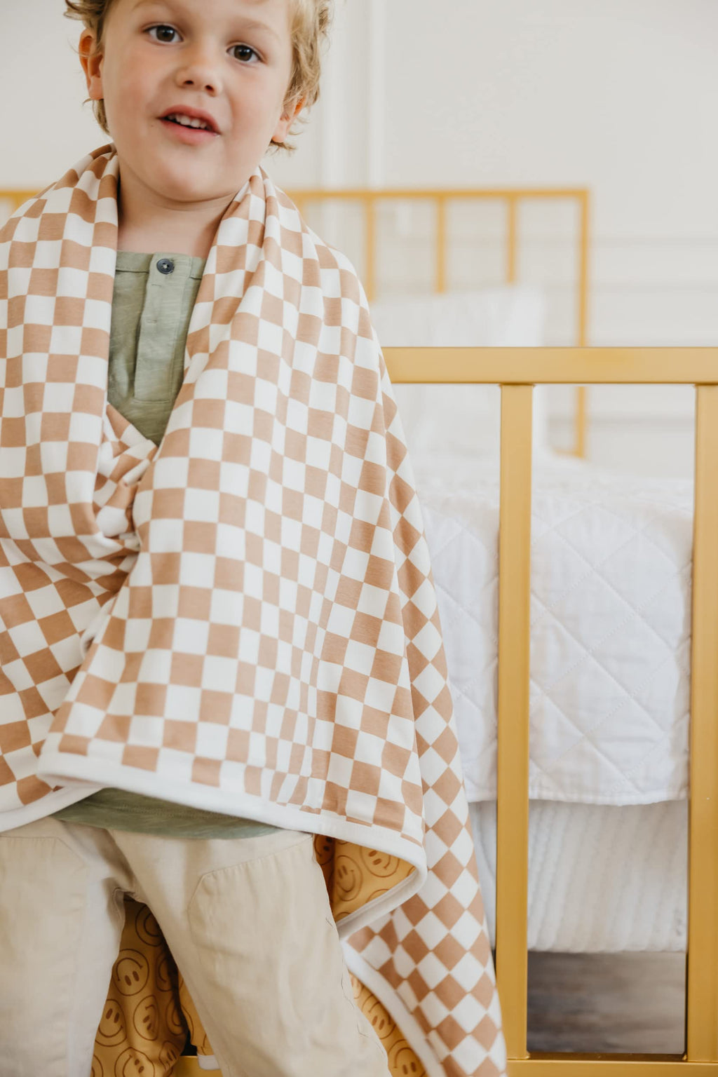 Copper Pearl 3-Layer Baby Blanket: Soft Baby Quilts for Boys and Girls | Breathable, Cozy, Toddler Blanket | Baby Quilt for Newborns | 46x46 Premium Polyester/Rayon | Vance