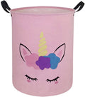 DUYIY Kids Laundry Hamper Storage Basket Laundry Organizer Hamper Storage Bins Clothes Box Nursery Hamper Gift Basket with Handles (Unicorn)