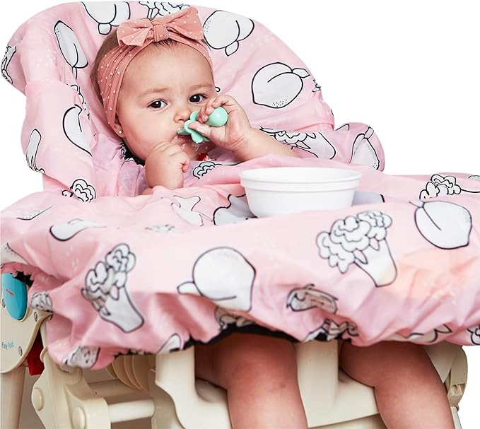 grabease Allover Waterproof Bib for Self-Feeding Infants and Toddlers, Machine Washable, Ages 6-24 Months