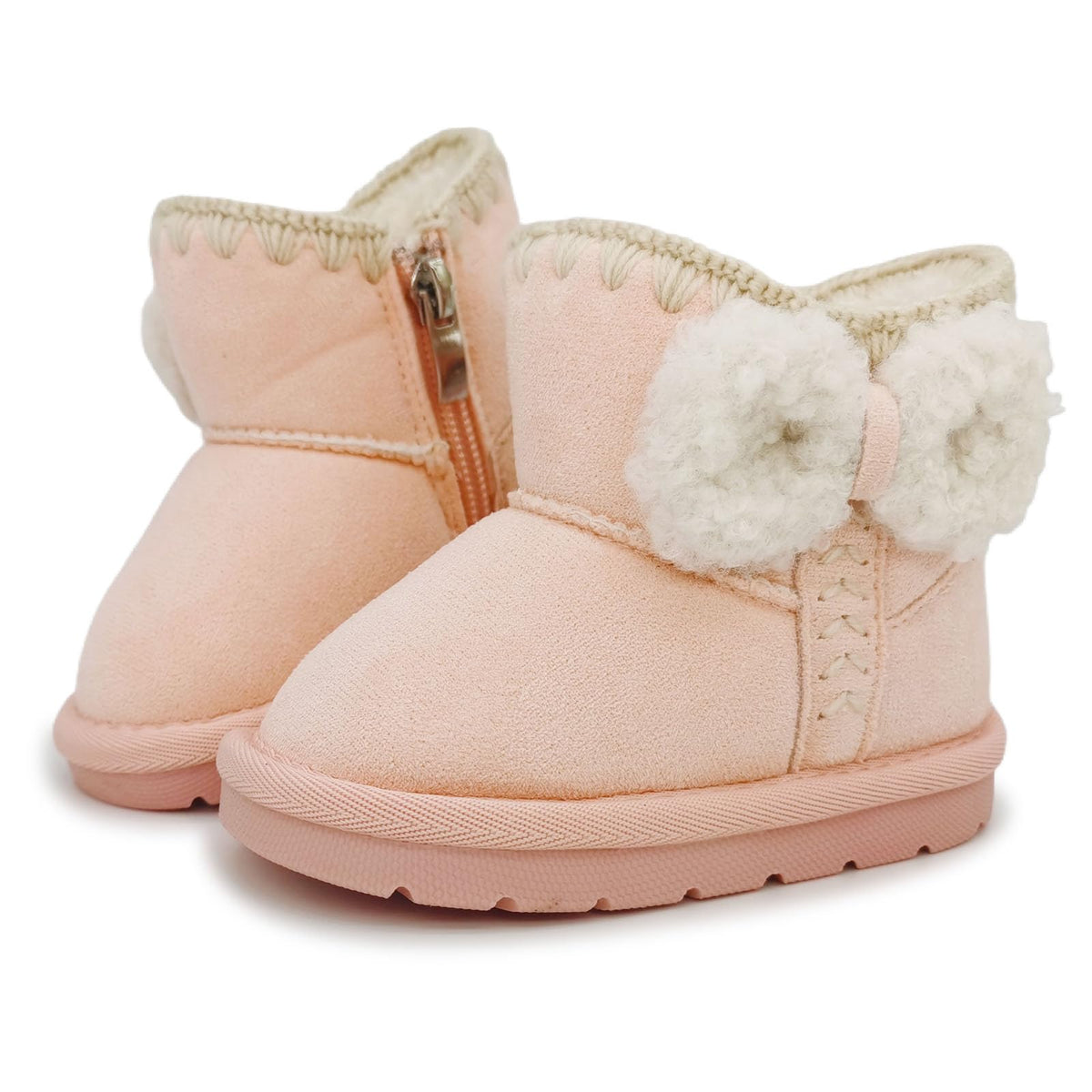 iSusuJo Baby Boots Infant Boy Girl Winter Snow Booties Pink 6-12 Months