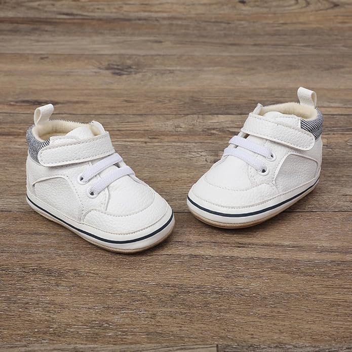 Clowora Baby Boys Girls Shoes Non-Slip Rubber Sole Sneakers Infant First Walking Toddler Crib Shoes Newborn Loafers Flats.
