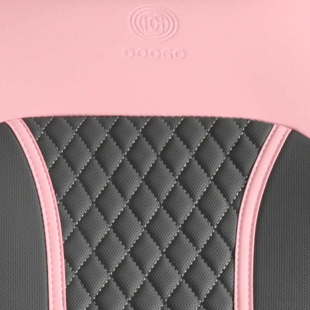 Doogo Seat Covers, Car Seat Covers, Breathable Front Seat Covers, Universal Non-Slip Seat Cushion Pink Automotive Seat Covers Accessories for SUV Sedan Truck Truck-Pink/Gary
