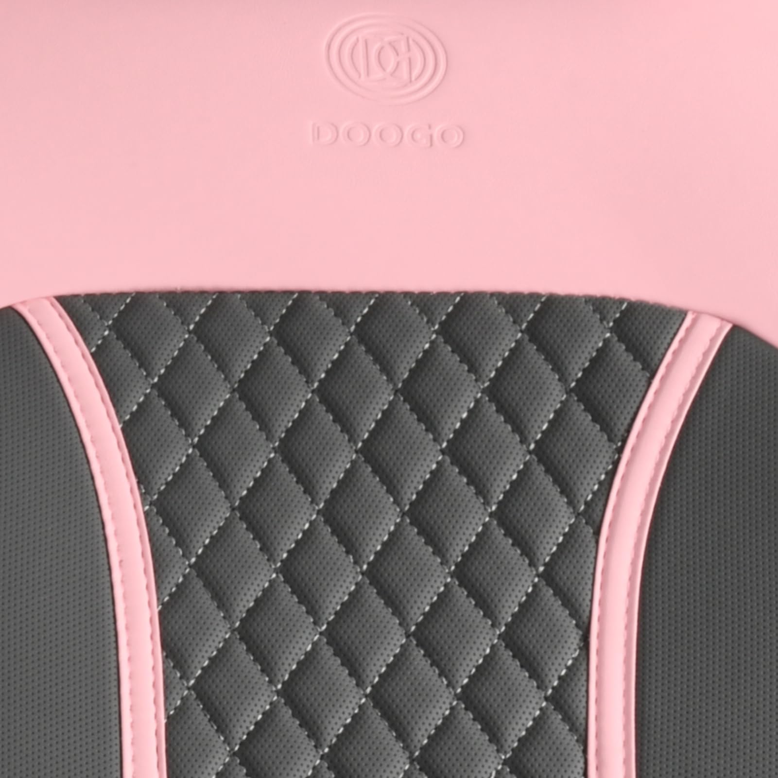 Doogo Seat Covers, Car Seat Covers, Breathable Front Seat Covers, Universal Non-Slip Seat Cushion Pink Automotive Seat Covers Accessories for SUV Sedan Truck Truck-Pink/Gary
