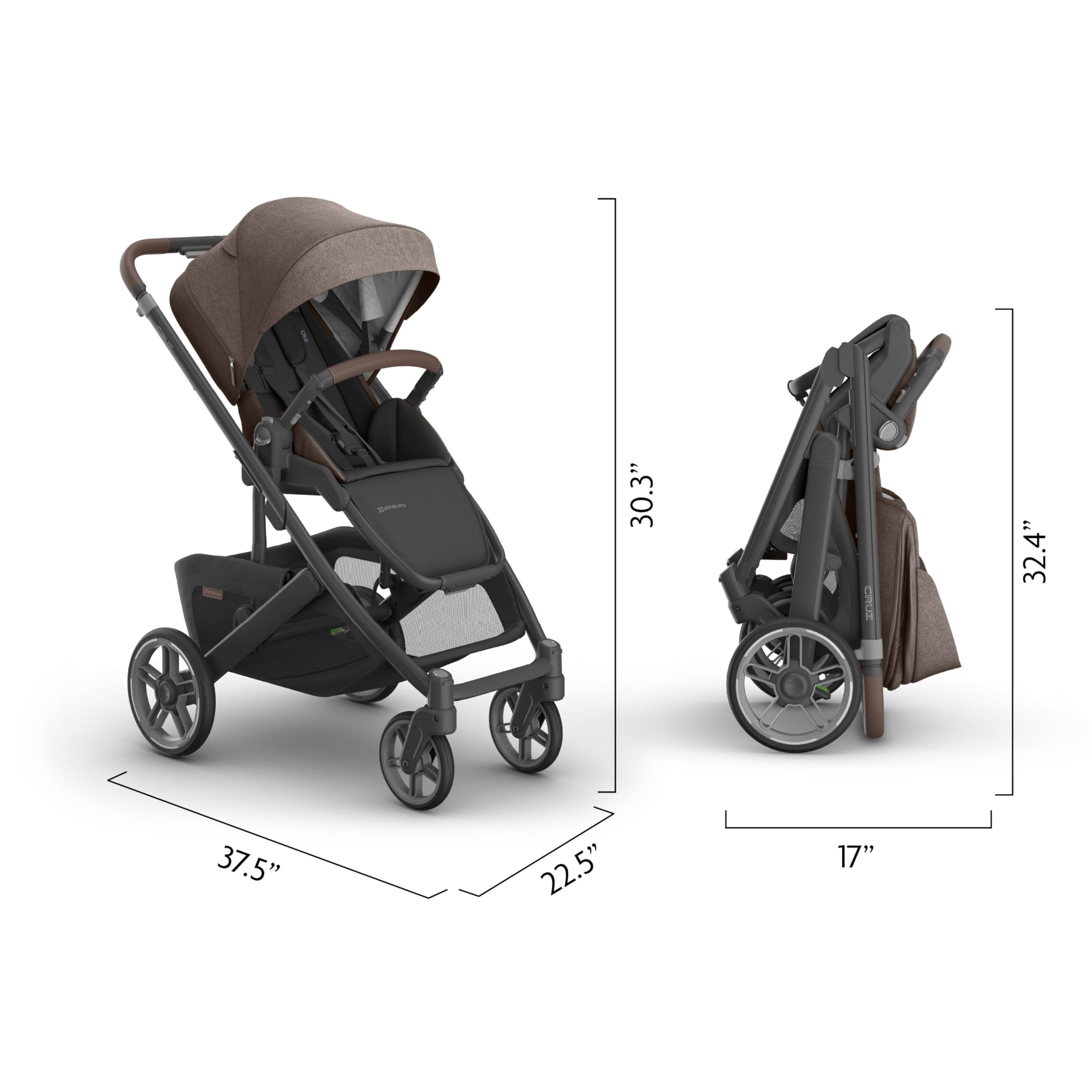 UPPAbaby Cruz V3 Full-Size, from Birth, Car Seat Compatible - Owen