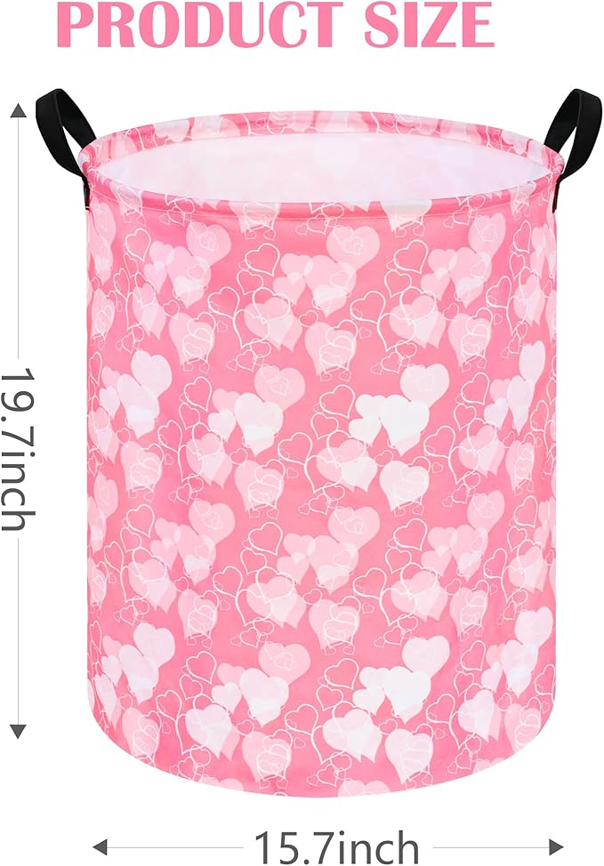 Round Laundry Hamper Storage Basket Laundry Organizer Hamper Storage Bins Clothes and Toys Box Nursery Hamper Gift Basket For Kids with Handles